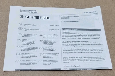NEW Schmersal BNS 33-02Z-2187