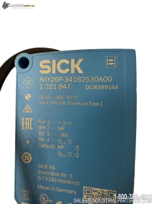 Used SICK RAY26P-34162530A00 Photoelectric Sensors Kentucky US | Industrial Parts R Us Inc. #1333618