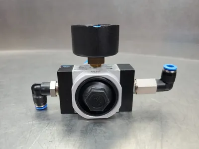 Festo Pneumatic LR-...-D-I-MINI E643 Pneumatic Regulator (Missing Cover) 4C-2