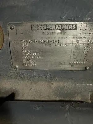 USED ALLIS CHALMERS INDUCTION MOTOR