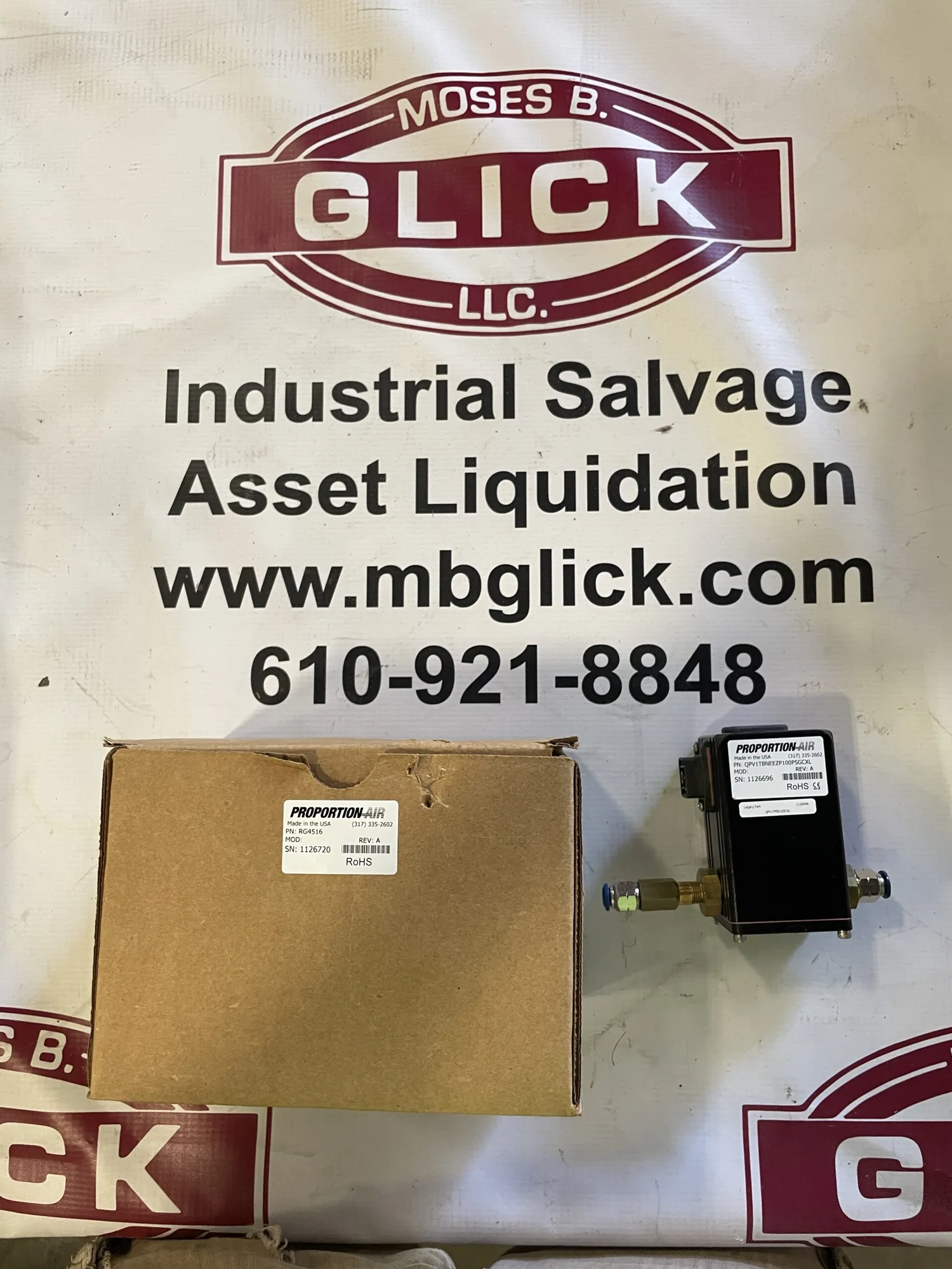 Proportion-Air QPV1TBNEEZP100PSGCXL Proportion Air Pressure Regulator -NIB