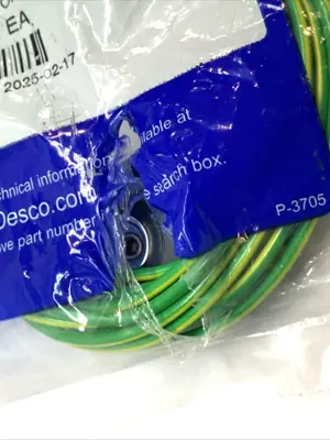 USED DESCO COMMON POINT GROUND CORD 10MM SOCKET 10' NO RESISTOR