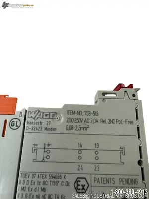 New | in-Stock WAGO 753-513 PLC Input & Output Kentucky US | Industrial Parts R Us Inc. #1366563