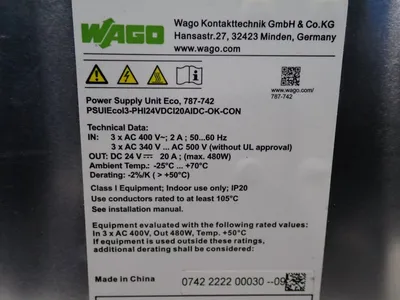 Used WAGO 787742 DIN Rail Power Supplies Ohio US | HGR 24 #797223
