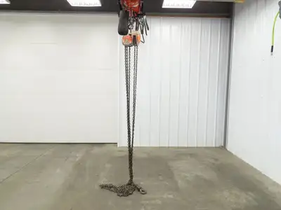 1 Ton 2000Lb Manual Chain Fall Hand Hoist 21' 4" Lift