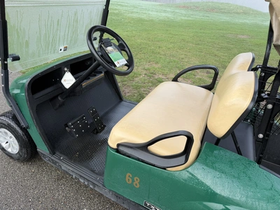 (1) 2019 E-Z-Go EFI golf cart with a Kawasaki gas engine, model 657061G01, includes canopy, fold-dow...