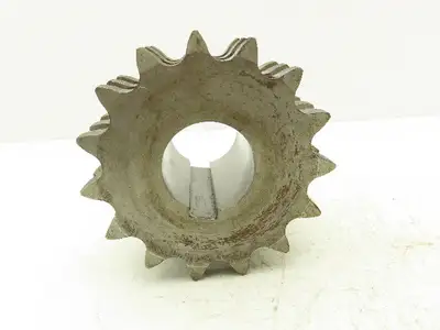 #100 Roller Chain 15-Tooth Triple Sprocket 3-Strand 1-1/4" Pitch 60mm Bore