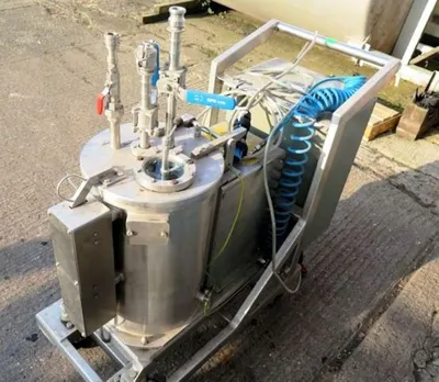Broadbent T-41 (10 x 6) perforate basket centrifuge, 316SS.