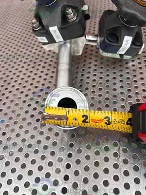 USED ITT PURE FLO 1-316L-RA20MAX 5 -WAY DIAPHRAGM VALVE W/ 1", 3/4"  SANITARY FITTING
