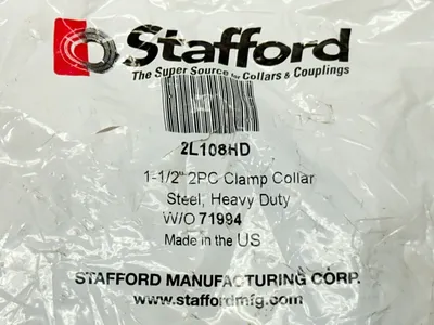 2L108HD | Stafford  Split Clamp Collar 2-Piece 1-1/2" LOT OF 2 - New