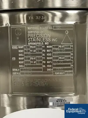 USED Precision 125 Liter Integrated Biosystems Cryovessel, 316L S/S, 50/65#