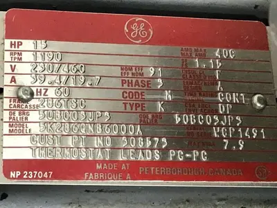 USED GENERAL ELECTRIC 5K286QNB6000A