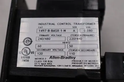 NEW OPEN BOX AB Allen Bradley 1497-B-BASX-1-N Series A Transformer STK H947A