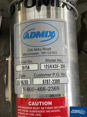 USED Walker 400 Liter Walker Agitated Receiver, 316L S/S, 14.9#