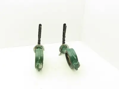 Crane 42 Series Butterfly Hand Operated Valve 4" Wafer Style 200psi Lot of 2