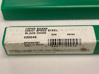 New | in-Stock PRECISION TWIST DRILL 020045 HSS/Cobalt Drills Ohio US | Surplus Asset Holdings #1227733