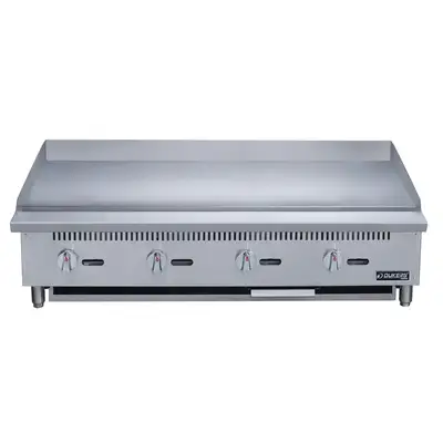 New | in-Stock Dukers New Dukers DCGMA48 48 in. W Flat Top Griddle with 4 Burners Commercial Flat Top Griddles Illinois US | Falcon Restaurant Supply #1376250