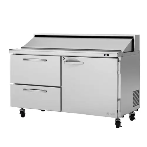 Turbo Air PST-60-D2R(L)-N 60 1/4" PRO Series Sandwich/Salad Prep Table w/ Refrigerated Base, 115v