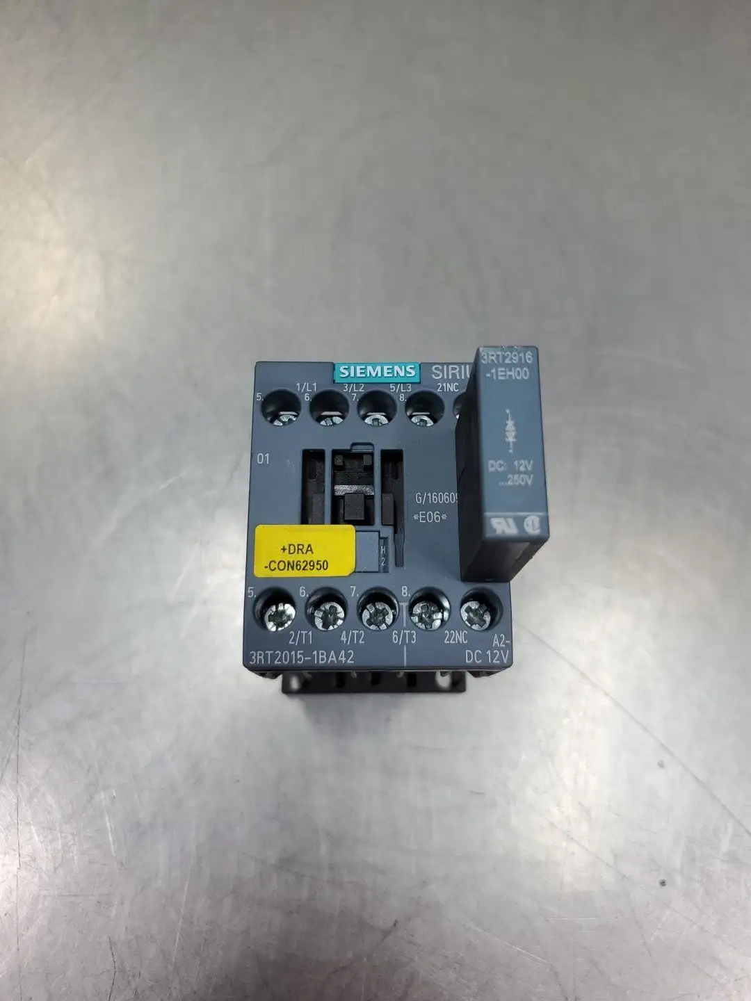 SIEMENS 3RT20151BA42 SIRIUS Contactor w/3RT29161EH00 Module. 4C44