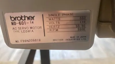 BROTHER WD-601-14 SEWING MACHINE