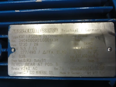 USED SEW EURODRIVE K96LR132S/M