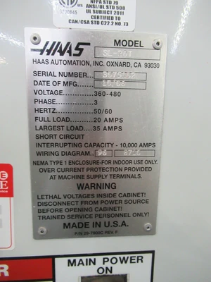 USED 2006 HAAS SL-20