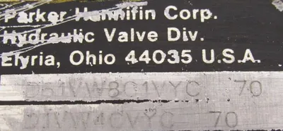 USED PARKER D1VW4CVYC VALVE D61VW801VYC EATON DG4V-3S-6C-VM-FPA5WL-B5-60
