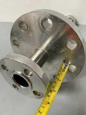 USED VIRAJ INDIA STAINLESS STEEL SPRAY BALL W/ 4" & 8" FLANGE FITTINGS