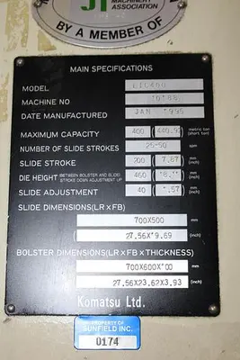 USED 1995 KOMATSU LIC400