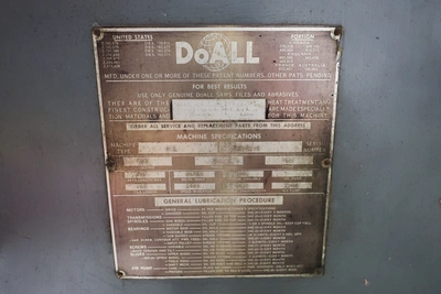 DOALL V-36 Vertical Band Saws | Elevation Machine (4)
