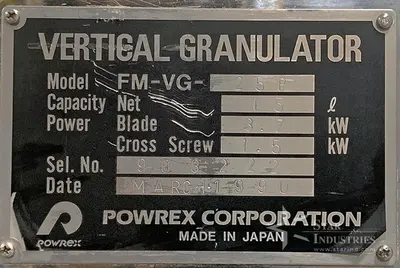 Used 1990 _UNKNOWN_ _UNKNOWN_ High Shear Granulators California US | Star Industries #1255227
