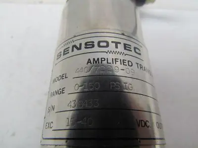 Sensotec 440/7229-09 Amplified Pressure Transducer 0-150 PSI 15-40VDC 1/4" NPT
