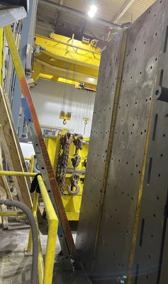 USED * 121" X 30" X 72" Angle Plates