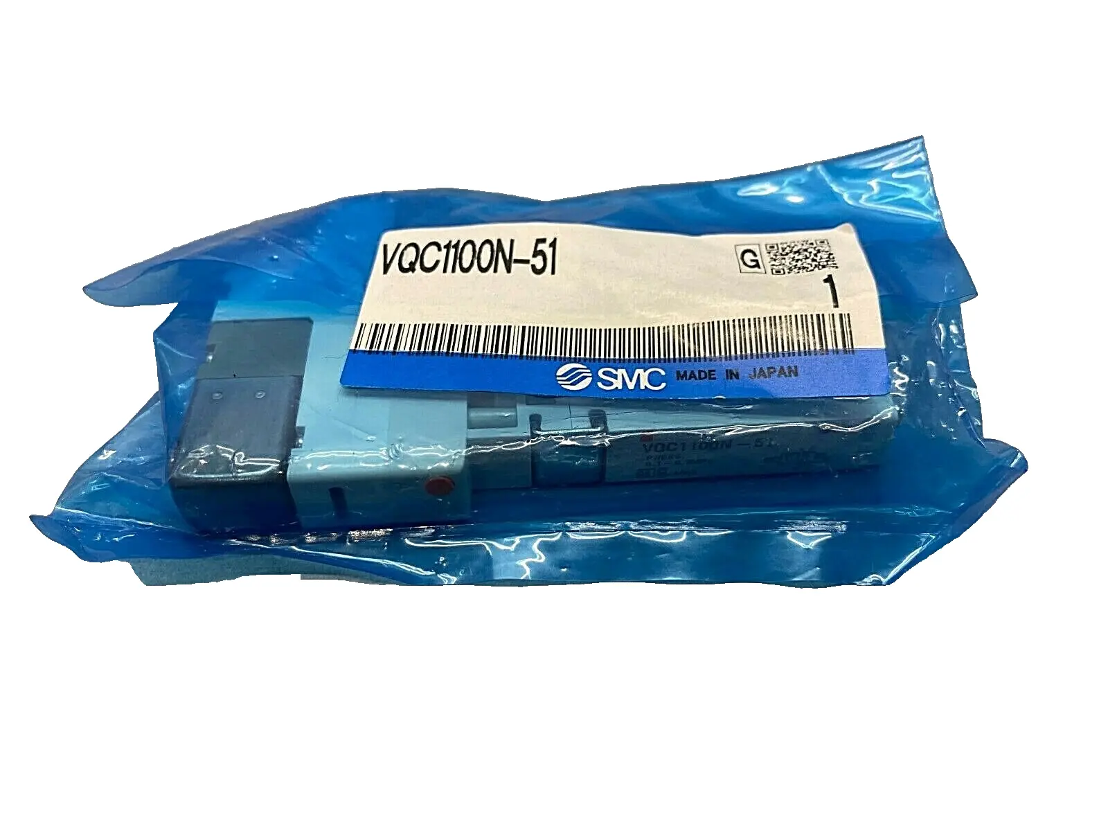 VQC1100N-51 | SMC  Solenoid Valve 5 Port, 2 Position 24VDC 101 PSI MAX - New