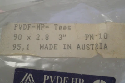 NEW Agru Agru PN10 PVDF HP D90 X 2.8  TEE