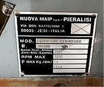 (5) Pieralisi Jumbo 3 containerized decanter centrifuges, 414/304SS.