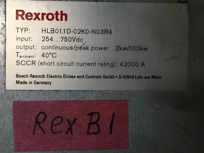 USED REXTROTH HLB01.1D-02K0-N03R4 (2)-