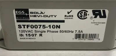 Used SOLA STF0075-10N Miscellaneous Equipment (Electrical & Power) | Surplus Asset Holdings #1190110