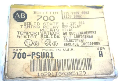 NEW ALLEN-BRADLEY 700-PSUA1 SER.A TIMING RELAY 700PSUA1