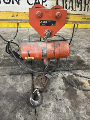 3 TON X 17' CLEVELAND TRAMRAIL UNDERSLUNG BRIDGE CRANE W/3-TON CM LODESTAR HOIST: STOCK #23053