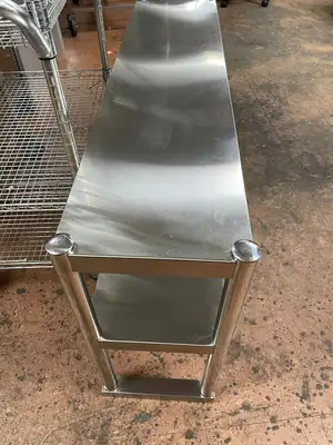 Used Falcon Restaurant Supply Used 48" x 11.5" Stainless Steel Double Overshelves for 48" Stainless Table Restaurant Equipment (Miscellaneous) Illinois US | Falcon Restaurant Supply #1375007