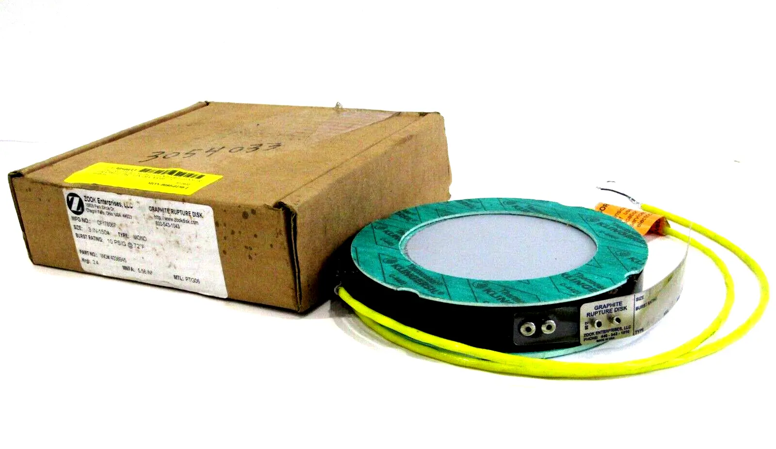 NEW ZOOK ENTERPRISES CF178067 GRAPHITE RUPTURE DISK 3IN-150#