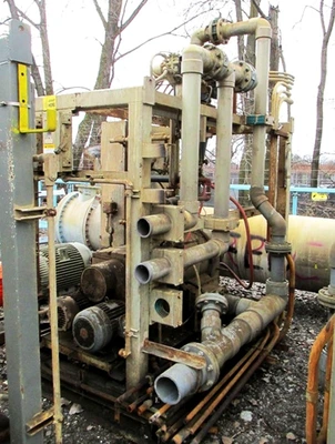 (3) Krauss-Maffei SZ 30L pusher centrifuges, 316SS.
