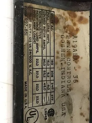 USED PENN CONTROLS A19HBA-36