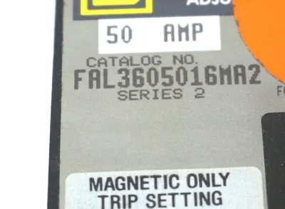 SQUARE D FAL3605016MA2 CIRCUIT BREAKER 50A, SERIES 2