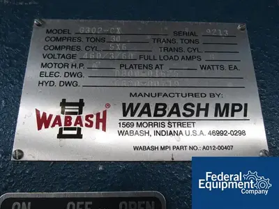 USED Wabash MPI 30 TON WABASH GENESIS PRESS, MODEL G302-CX