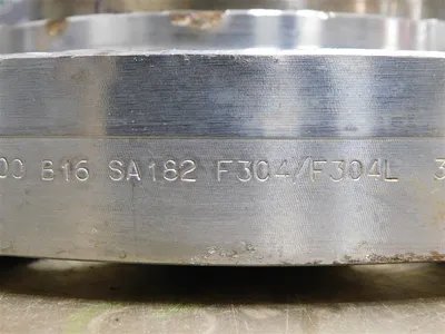 6" Titanium Bolt On Flanged Pipe 11.75" Flange OD 12" W Stainless Flanges Used