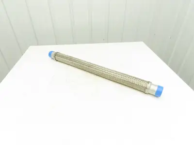 2"x 36" Braided Stainless Steel Flex Hose 2" NPT Male Ends