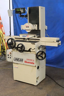 Used 2004 Okamoto LINEAR 618B, 2004, 2X DRO, ROLLER BEARING TBL Reciprocating Surface Grinders New Jersey US | Machinery Values #1460749