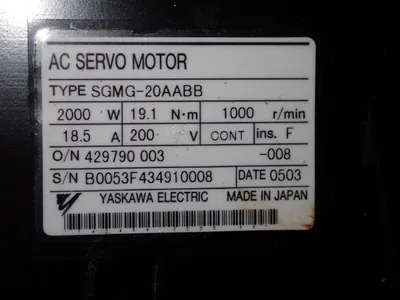 USED YASKAWA SGMG20AABB
